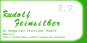rudolf feinsilber business card